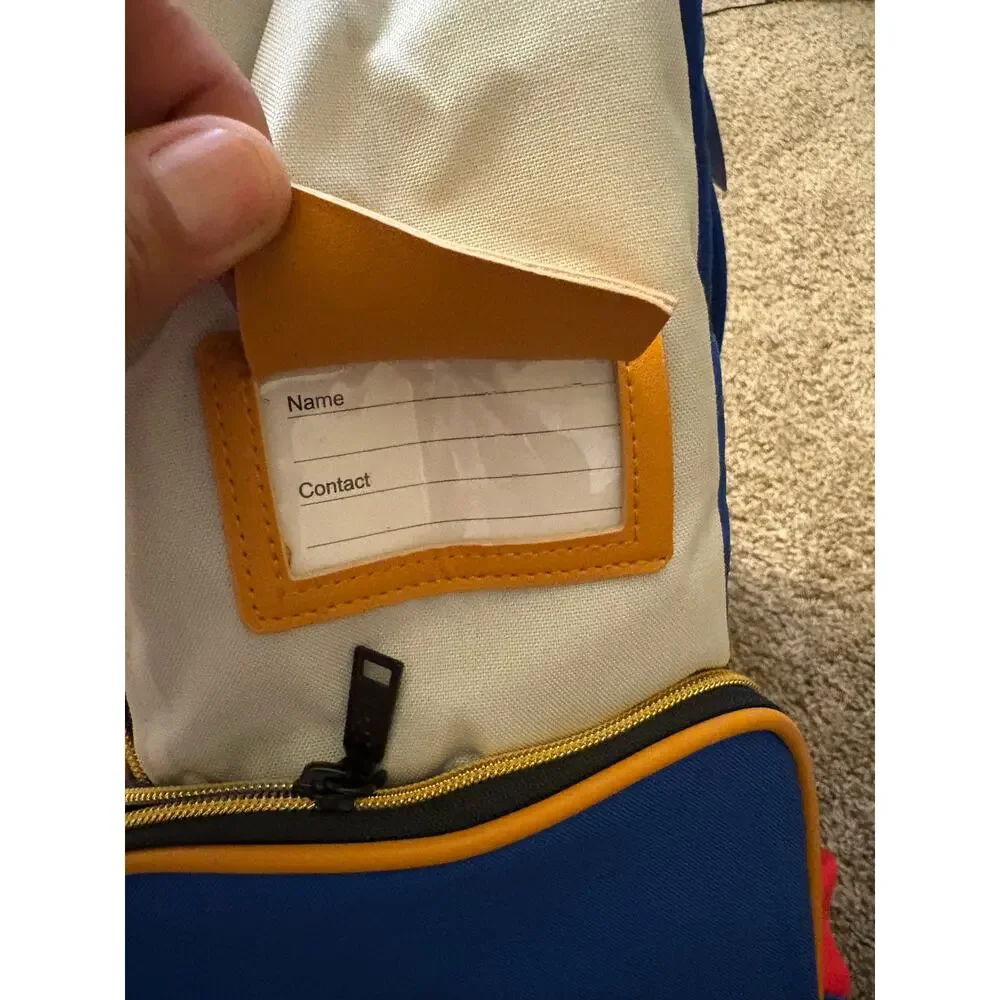 Epic Pickleball Backpack Built-in Cooler Blue/White Holds 2 Paddles 500D Nylon